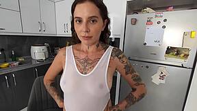 step sis begs bro take her virginity before first date creampie