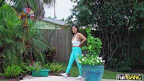 ashlyn peeks at her sneaky neighbor next door