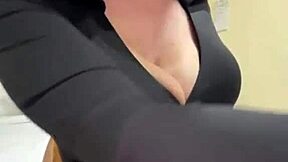 Stepmom Flaunts Big Natural Tits And Huge Nipples On Webcam