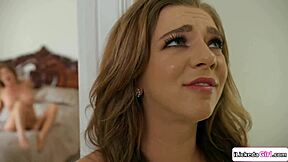 hairy big tits stepmom squirts pussy juice on stepdaughter's face