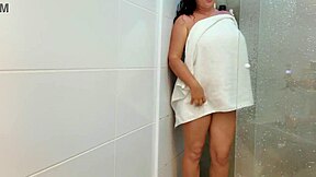 stepson flashes his hard penis to stepmom in shower what's her next move