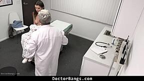 SHY TEEN BENT OVER DOCTOR'S DESK FOR MONSTER COCK PUSSY LICKING AND DOGGY!