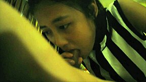 Amateur Asian Teen Gags on Thick Cock Deep