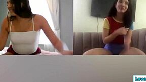 two lesbian babes fist asses toy pussies hard