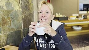 ROMANTIC MORNING BLOWJOB WITH CUM IN MOUTH FROM PETITE BLONDE MILF IN HOTEL