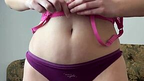 Naughty shaved teen fingers her tight wet pussy to explosive orgasm?