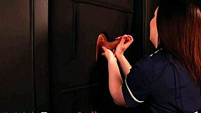 Naughty Nurse Sneaks To Gloryhole For Deepthroat Cum Swallow After Shift