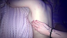 Homemade Lesbian Massage Turns into Rough Pussy Licking and Scissoring
