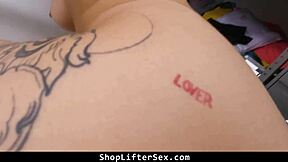 Hot Shoplifter Kiana Kumani Fucked Hard By Guard As Punishment! Shopliftersex