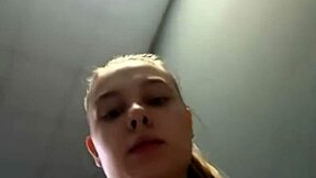 Horny BBW Teen Fingers Fat Pussy Public Gym Masturbation Fuck