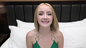 Beautiful 18yo's Huge Pussy Lips Filled with Shower Cum