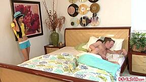 your wife out so latina babysitter milks your monster cock hard