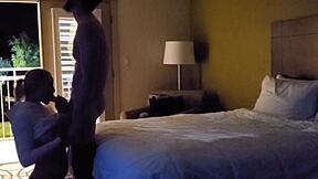 cutie gets face fucked by huge cock in hotel shower 💦😩