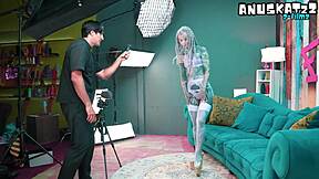 tattooed alt pornstar ready for creampie after hot interview licking?