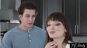 Busty Milf Lexi Luna Deepthroats Daughter's BF Stretches Pussy