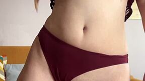 that cute petite teen maiskii teases panties before fingering wet pussy and dildo orgasm