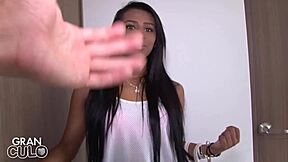 naughty colombian latina cums multiple times on bbc