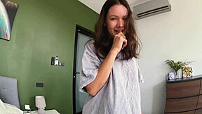 Busty Virgin Stepsister's First POV Creampie Ride And Cumshot
