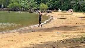 Accidental PUBLIC HANDJOB on crowded beach turns into wife's outdoor cumshot explosion