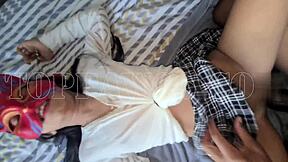bbc overwhelms petite asian coeds in safe sex doggystyle lesson