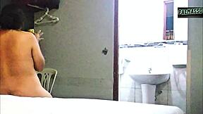 hotel maid takes guest's cash for bent over doggy and riding creampie