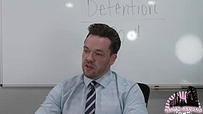 Naughty Student Begs Teacher for Rough Punishment Ride