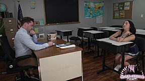 Naughty Student Begs Teacher for Rough Punishment Ride