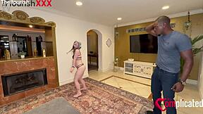 Horny Petite Pornstar Amy Quinn Rides Big Black Cock Cowgirl in Bathroom Trailer