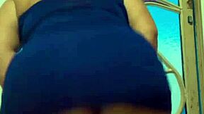 secret bbw pt4 oiled chubby ebony flashes huge ass backstage closeup