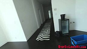 Teenager's pussy gets licked before strapon pounding POV