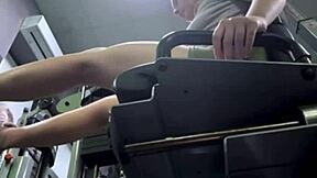horny gym bbw squirts pussy juice on bench durin public masturbate session ughh