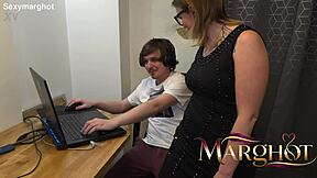 Stepmom Sucks Stepsons Cock While Ass Gets Destroyed