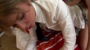 so this russian schoolgirl ditches books for her classmate's hard fuck...