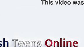 Rae bends double, blonde locks flying, as neighbor pounds her creampie deep