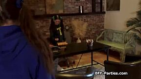 Stealing girlfriends busted for Halloween trick or treat foursome 😈👻💦