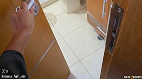 Stepdad shower jerkoff turns into my deepthroat
