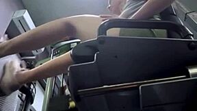 horny gym bbw squirts pussy juice on bench durin public masturbate session ughh