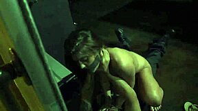 Bound Mature Kisses Hairy Blonde Teen in Smoky Domination Scene?