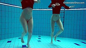 diana & simonna, hot redhead teens nude in pool play