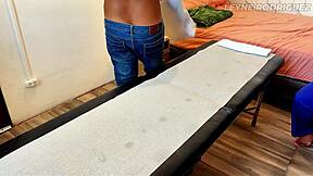 hey, this massage turned into her sucking my cock and creampie pussy fuck as dirty whore