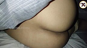 sliding dick into her hairy pussy without waking her up
