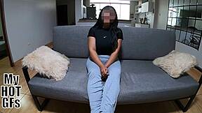 BABYSITTER LORENA MOON CONFESSES CRAVINGS IN CASTING BEFORE CURVY CREAMPIE RIDE!
