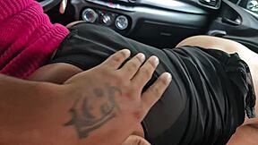 priscila's first car fuck leaves her juicy pussy creampied and dripping 😏