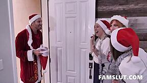 Hot stepmoms party fuck young stud Christmas! 🎄🍆💦