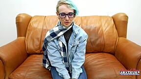 SLIM BLONDE COED RAVEN'S MESSY DEEPTHROAT TOYS SQUIRTING FACIAL FUN!