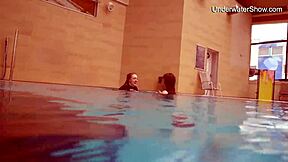 diana & simonna, hot redhead teens nude in pool play