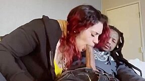 Redhead Milf Sucks Gaktrizzy's Monster BBC With Purple Braces