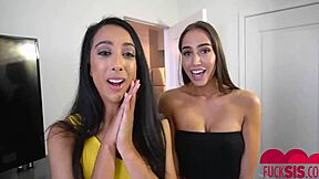 Desiree dulce and kiarra kai learn cockriding from stepsis lessons in hardcore reality