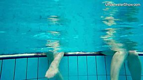 diana & simonna, hot redhead teens nude in pool play