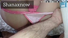 Panties stay on for this creampie assjob pounding